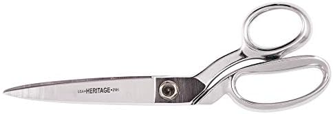 Ferramentas Klein G210K Tesoura, aparador dobrado com borda de faca para corte de mesa grande ou estofamento e rootes de borracha,