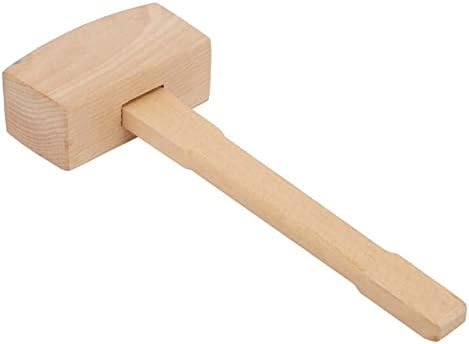 Mini martelo de madeira, carpinteiro profissional de madeira tocando a ferramenta de madeira para atingir o golpe sólido e