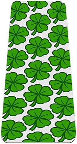 Siebzeh Lucky Irish Clover folhas para o dia de São Patrício Premium de Yoga Mat eco Aumente da Rubber e Fitness