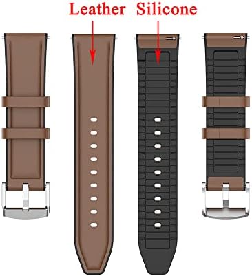 Pulseira de pulseira compatível com faixa de relógio mais ft26/f12, pulseira de reposição de couro de silicone ajustável pulseira