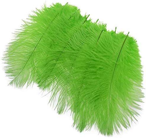 Zamihalaa 10-200pcs Avestruz verde de maçã Feather 15-70cm Feathers DIY para artesanato Decorações de vestidos de noiva de festa de