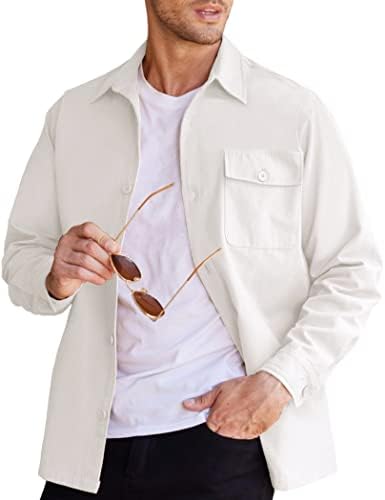 Jaqueta de camisa masculina Coofandy
