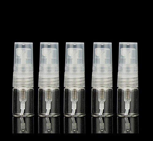 Elfenstall- 20pcs mini transparente 2ml 5/8 drama fino névoado atomizador de frasco de vidro garrafa de vidro garrafa de amostra de