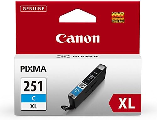 Canon PGI-250XL Black Ink Cartridges, High Yield 2/Pack & CLI-251XL Cyan Ink Tank Compatible to MG6320, IP7220 & MG5420, MX922, MG5520,