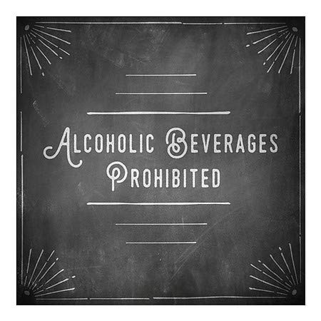 CGSIGNLAB | Bebidas alcoólicas proibidas -Chalk Corner Janela ABAIXO | 24 x24