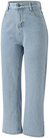 Calça jeans miashui para mulheres cortam jeans de fundo para mulheres altas cinturões