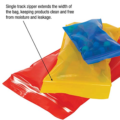 Pacote superior de suprimentos reclosáveis ​​de 2 mil sacos poli, 2 x 3, amarelo,