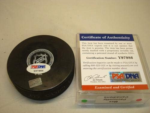 Max Pacioretty assinou o Montreal Canadiens Hockey Puck PSA/DNA CoA 1B - Pucks NHL autografados