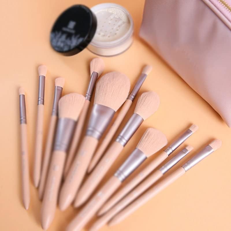 N/A 12 Brush de maquiagem Conjunto completo de ferramentas de escova de escova de pó soltas Brush de blush de sombra