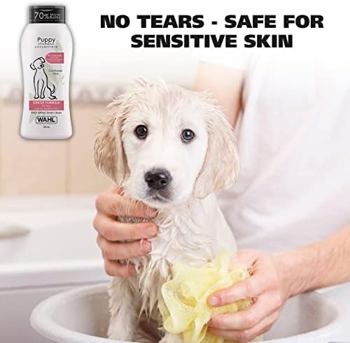 Shampoo de cachorro gentil wahl para animais de estimação - milhowrower & aloe para helicóptero cães sujos - 24 oz - modelo 820002a