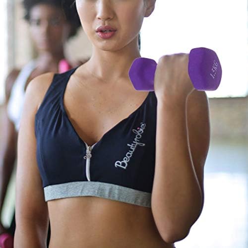 Besportble 1 par Exercício halteres halteres foscos barra barbells barra para ioga fitness 1kg