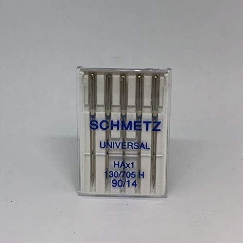 Schmetz Universal Sewing Machine Affiles 130/705h 15x1h Tamanho 90/14