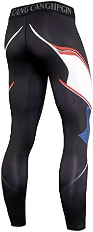 Calças de compressão masculinas ntwhtb tops - camada de base seca fria para o treino de ginástica esportiva - calças