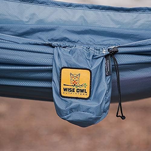 Wise Owl Outfitters Camping Hammock - Hammock leve e portátil com tiras de árvore - rede ao ar livre para praia, caminhada,