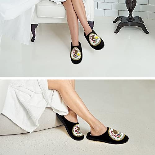 Illinois State Bandle Selo American Slippers for Women Indoor & Outdoor House Flippers com solas de borracha sem deslizamento