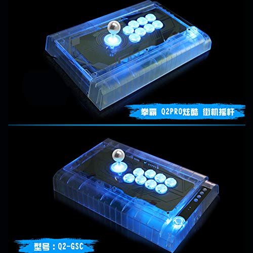6pcs Original qanba 30mm LED Botões de arcade iluminados Snap em botão com LEDs azuis para PC Pac man Arcade1up Gabinete