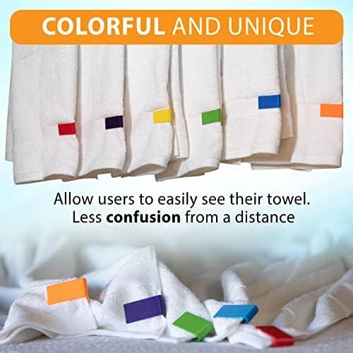 Toalha Gearu Keep - 6 Pack Toalhas Tags - Clipes de toalha colorida para identificação da sua toalha - Clipe de toalha