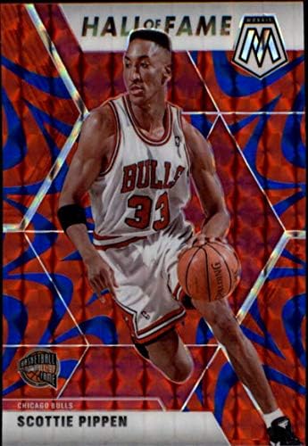 2019-20 Panini Mosaic Retroaction Blue 292 Scottie Pippen Chicago Bulls NBA Basketball Trading Card
