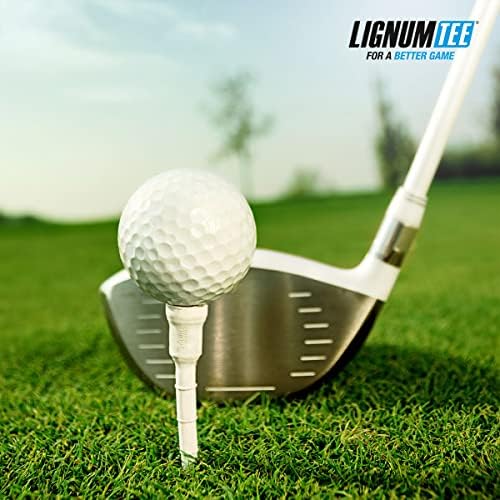 Tee Lignum - camisetas de golfe clássicas - Tees de golfe esportivos - Anti Spin Head, Micro Wood Bio, 50x Durável