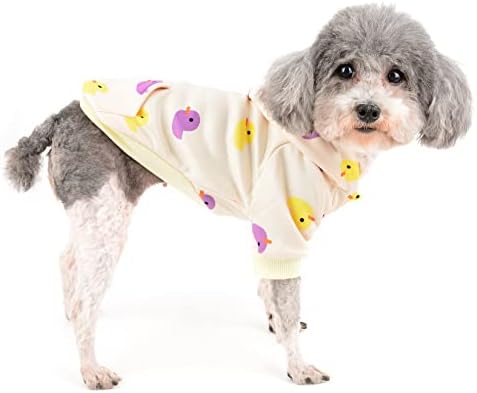 Ranphy Pet Winter Dogs Pequenos Capuz Sorto Casacos Camisolas de velo da jaqueta quente com D-a-ring Coração de galinha