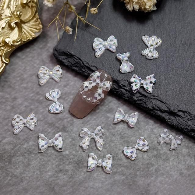 50pcs unhas Diamond Diamond Charms Bowknothknot Rhinestones Supplies Hilart