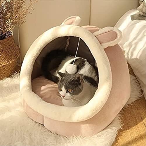Rutavm calmante cama de animais de estimação cama de gato fofo cesto de estimação quente cesta de animais aconchegante