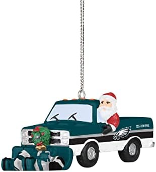 Foco NFL Philadelphia Eagles Snow Plow Holiday Christmas Tree Ornament