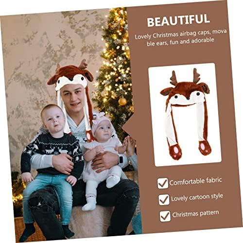 ADORAINBOW 1 PC Airbag Chapéu de Natal Gorros Navideños para Adultos Plush Papai Noel Hat Santa Clause Hat Santa Deer Hat