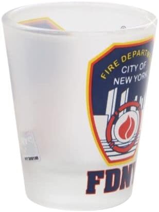 Dinheiro de almoço Fosted FDNY Shot Glass City of New York Fire Department