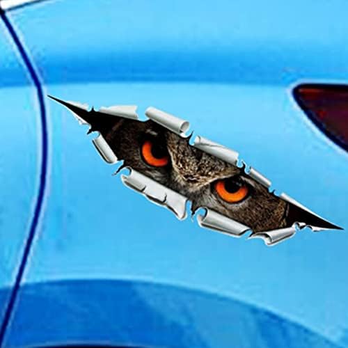 Seadear 3D Simulação Olhos Espio adesivos de carro, olhos de tigre Esquecando adesivos auto-adesivos adesivos de