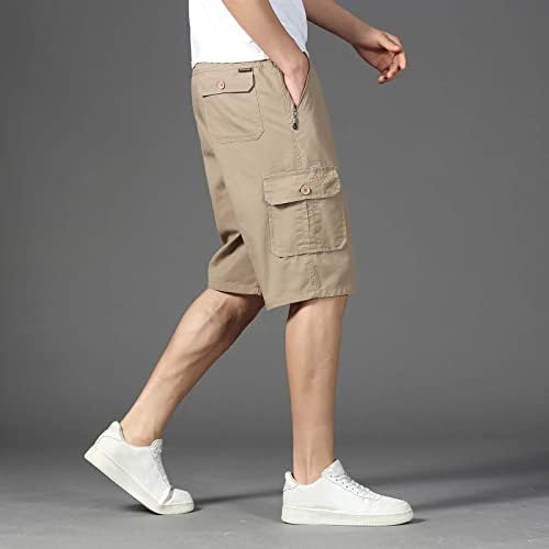 Youngc White Swim shorts masculina moda casual cor sólida com zíper de bolso buckle shorts externos com memória