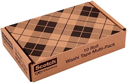 Expressões escocesas Fita washi de papel, ótima para diário de bala e decoração de bricolage, 10-pacote