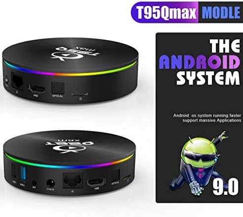 Android 9.0 TV Box T95Q Max AmLogic S905X3 com 4 GB de RAM 32 GB ROM 4K Ultra HD H.265 Banda dupla WiFi BT 4.0 Caixa de mídia 2.4/5GHz