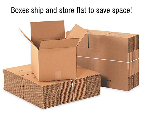 Parceiros Brand 9x8x4 Caixas onduladas, pequenas, 9l x 8w x 4h, pacote de 25 | Remessa, embalagem, movimentação, caixa de armazenamento