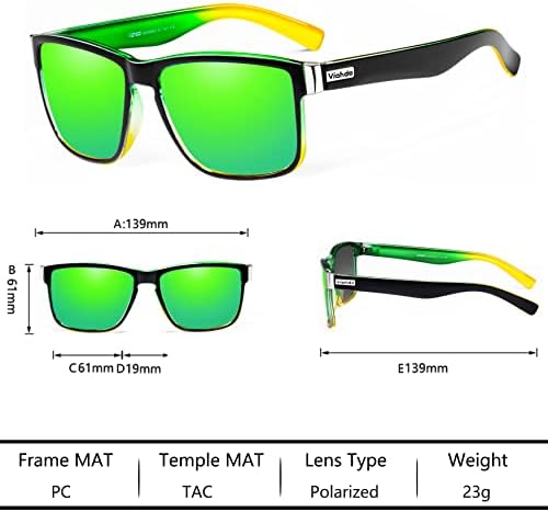 Óculos de sol esportivos polarizados de viahda para ciclismo de homem, corrida de golfe de golfe de sol dos óculos HD6009