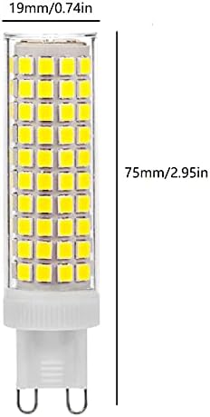 YDJOO 3 pacote G9 Lâmpada LED Bulbos de milho de 12w Bulbos de halogênio 100W 124 LEDs Luz do dia Branco 6000k G9 Bi-Base BAS
