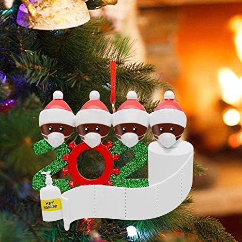 Ornamentos personalizados de pingentes de árvore de Natal em quarentena sobrevivente de sobrevivência do kit de decoração de Natal