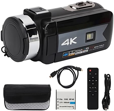 Câmera de vídeo em 4K, câmera de câmera Wi -Fi de zoom digital de 56mp 16x, câmeras Vlog de Shake Vlog de 3,0 polegadas com
