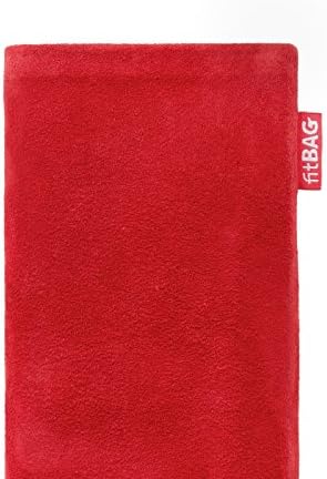 Fitbag Folk Red Sleeve personalizada para o Google Pixel 4 XL | Feito na Alemanha | Tampa fina de bolsa de couro fino com forro