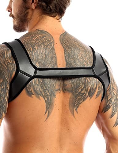 Aislor masculino de neoprene, cinto duplo de ombro de ombro largura Músculos Protetor de roupas de clube ajustável