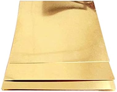 Yiwango Capper Cheel Metal Brass Cu Metal Placa de folha de folha Superfície lisa Organização requintada espessura 0,03in/0,8 mm, folhas