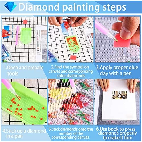 5D Kits de pintura de diamante, arte de diamante para adultos para crianças iniciantes, broca completa redonda/quadrada