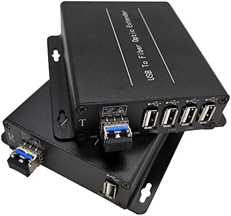 Hub do transwan USB 2.0 sobre o extensor de fibra a max 250 metros sobre fibra SM ou mm, divisor USB 2.0 em fibra, compatível com