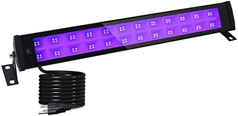 Barra de luz preta LED de 50w de 50w, iluminação UV Blacklight Blacklight Inponting Light com plugue, luz preta à prova d'água