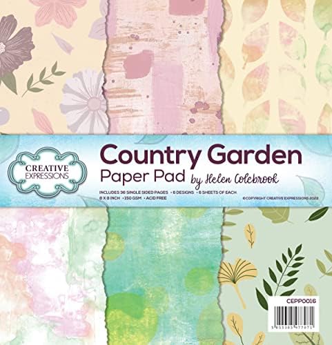 Expressões criativas Helen Colebrook Country Garden 8 em x 8 em papel