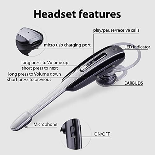 Tek styz fone de ouvido compatível com a Sony Bravia XR-65A90J no fone de ouvido com cancelamento de bluetooth sem fio