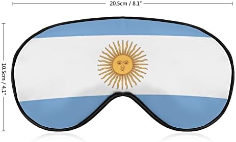 Máscara ocular da bandeira da Argentina para Blackout Night -Goldfold com cinta ajustável para homens mulheres viajam de ioga