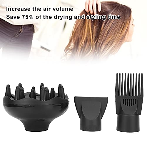 Conjunto de difusor de cabelo universal de 3pcs/conjunto, conjunto de difusor de bico de secador de cabelo, cabelo de cabelo