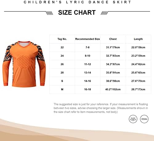 Fldy Kids Boys Soccer Jersey Jersey Solded Goolie camisa de manga longa Treinando uniformes de camisa de futebol