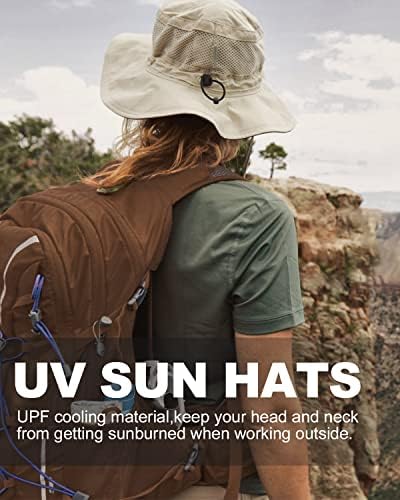 Zylioo pequeno chapéu de boonie UV, tamanho de petite chapéu de sol rápido de pesca seca, pequenos chapéus de viagem de resfriamento
